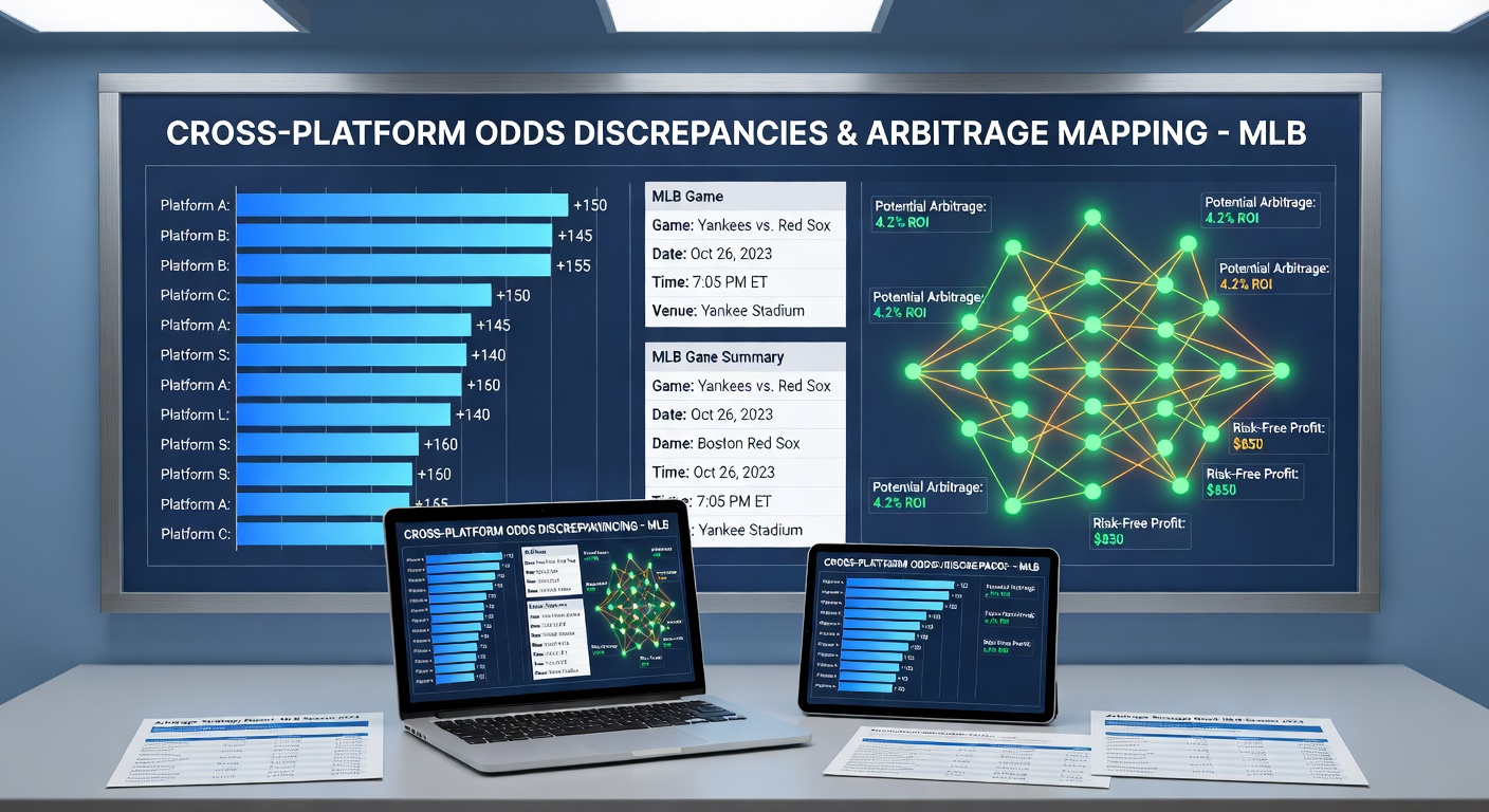 Data visualisatie van cross-platform oddsvergelijking voor arbitrage detectie